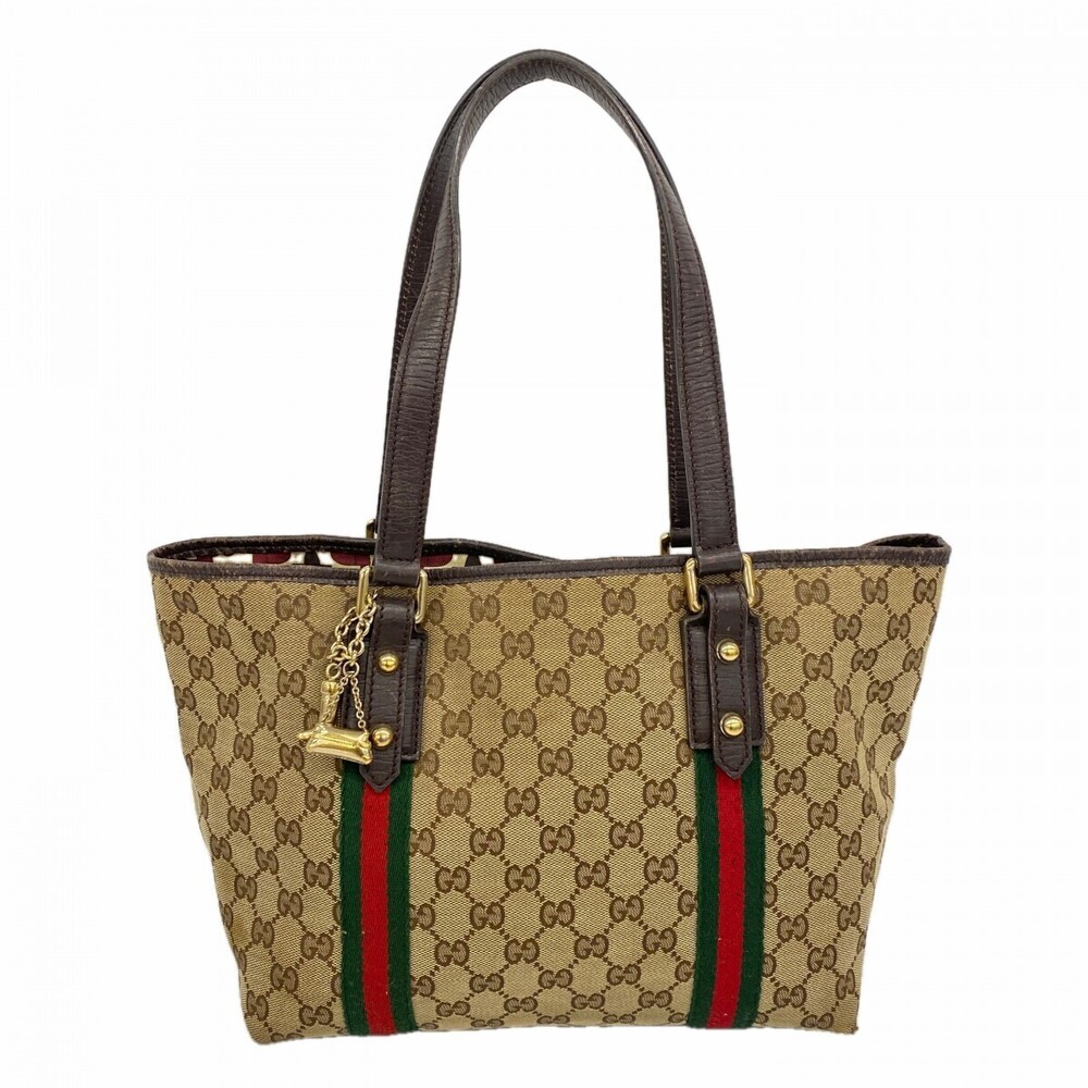 Gucci Tote Bag GG Canvas Sherry Brown